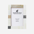 Picture Frame Neutral Patchwork Collection Horn, Bone & Wood Multi-Tone – 4x6 & 5x7"