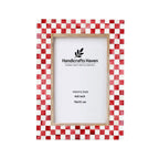 Picture Frame Checkered Pattern Collection Bone Inlay