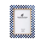 Picture Frame Checkered Pattern Collection Bone Inlay